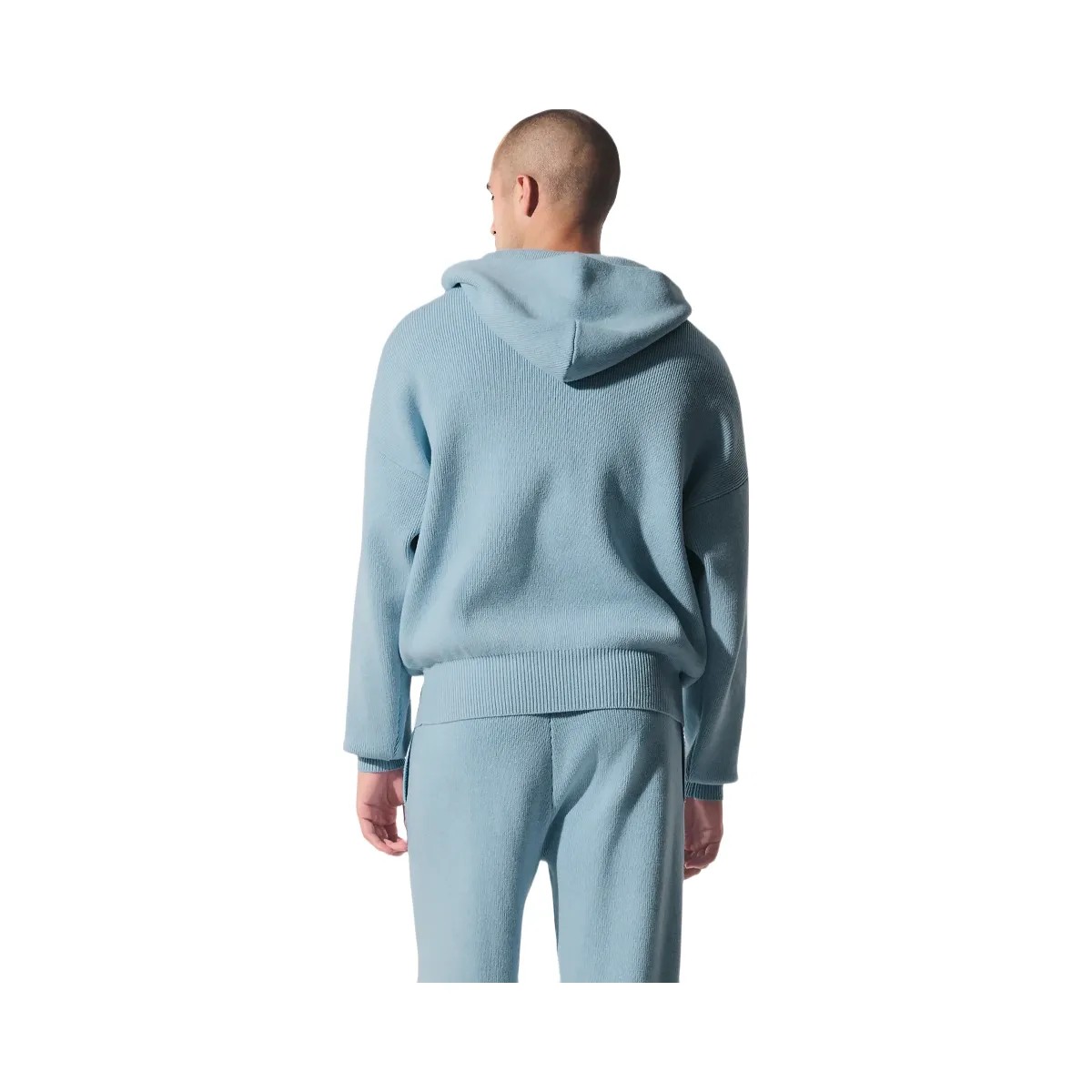 Alo Men's Scholar Hooded Sweater - Celestial Blue Heather - HypeFly India View 3