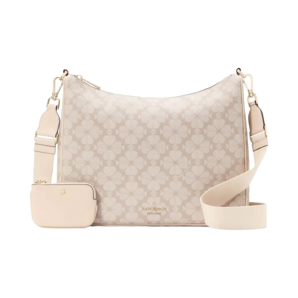 Kate Spade Flower Large Crossbody With Pouch Dark Beige Multi - HypeFly India View 1