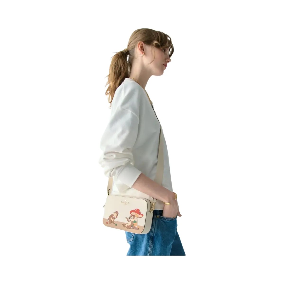 Kate Spade Disney X KSNY Chip N Dale Mini Camera Bag Meringue Multi - HypeFly India View 4