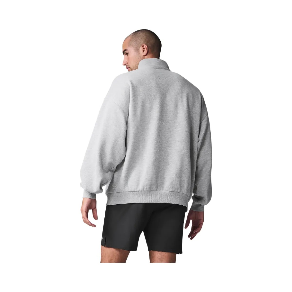 Alo Accolade 1/4 Zip Pullover - Athletic Heather Grey - HypeFly India View 2