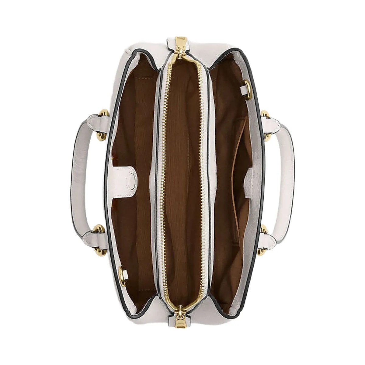 Coach Savannah Small Carryall Bag Pebbled Leather-Gold-Chalk - HypeFly India View 3