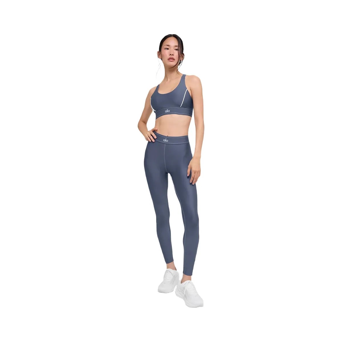Alo Women's Airlift Suit Up Bra - Bluestone/White - HypeFly India View 4