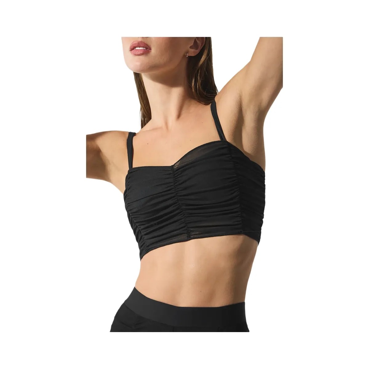 Alo Women's Airlift Mesh Cherish Bra - Black - HypeFly India View 2