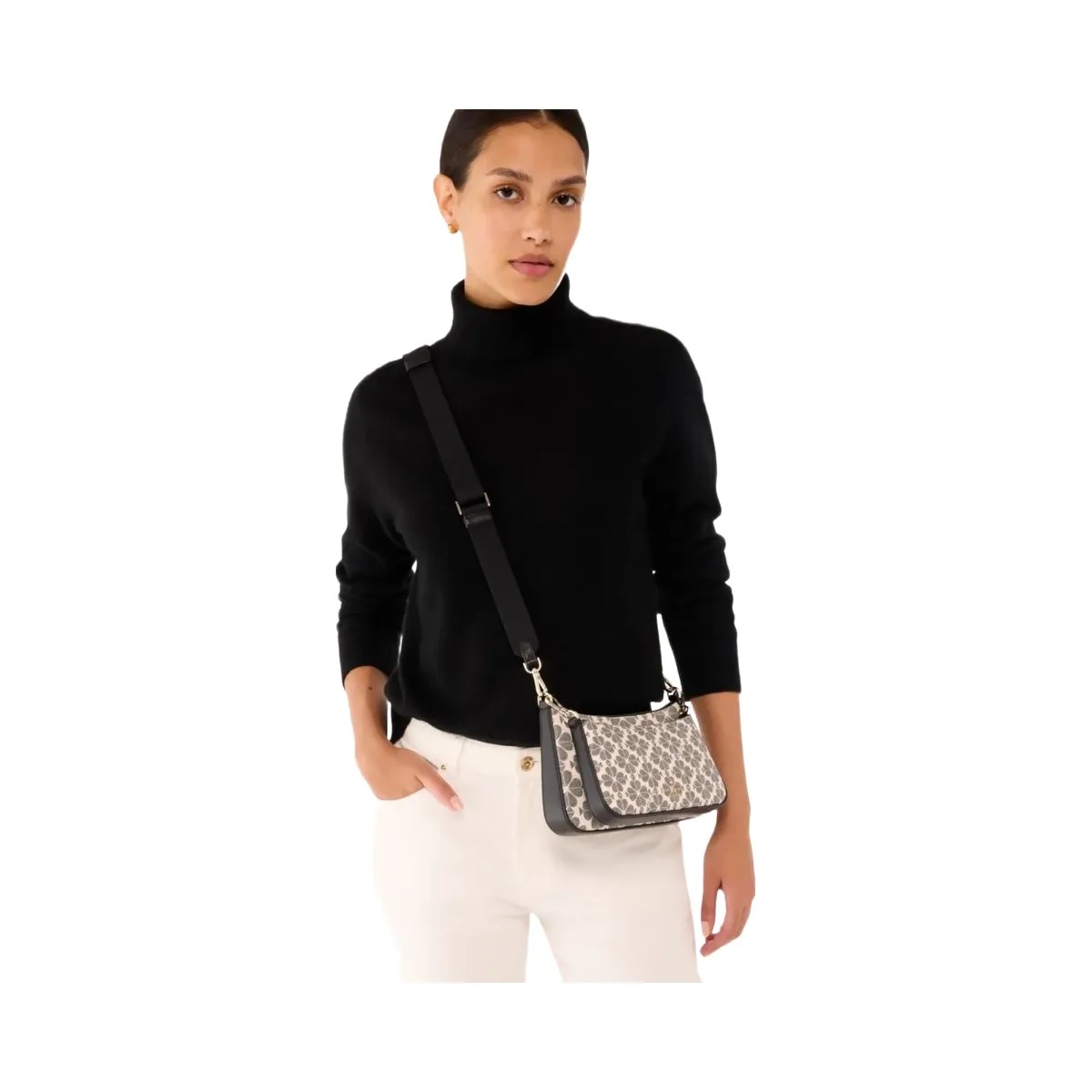 Kate Spade Flower Small Crossbody Black Multi - HypeFly India View 2