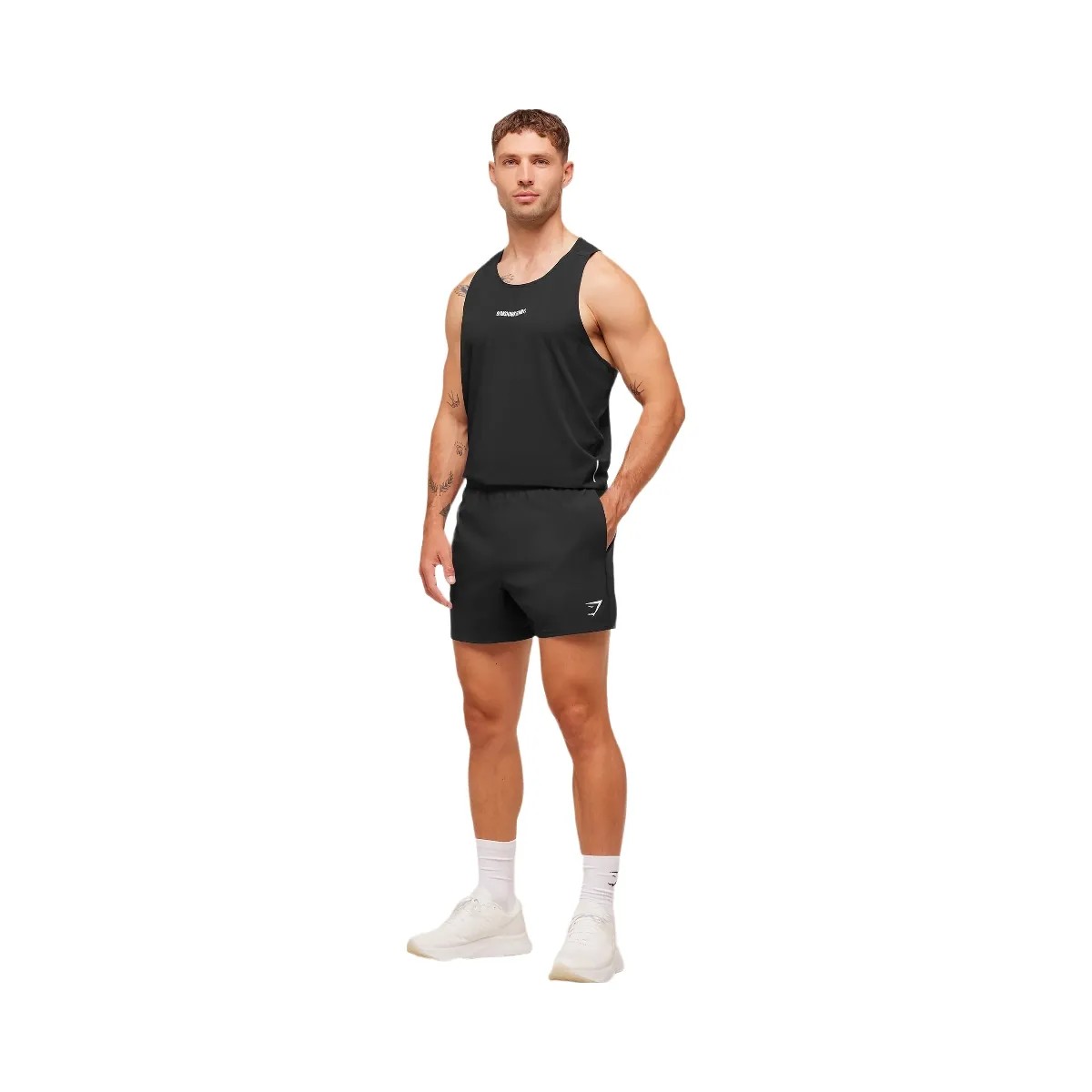 Gymshark Running Tank - Black - HypeFly India View 4