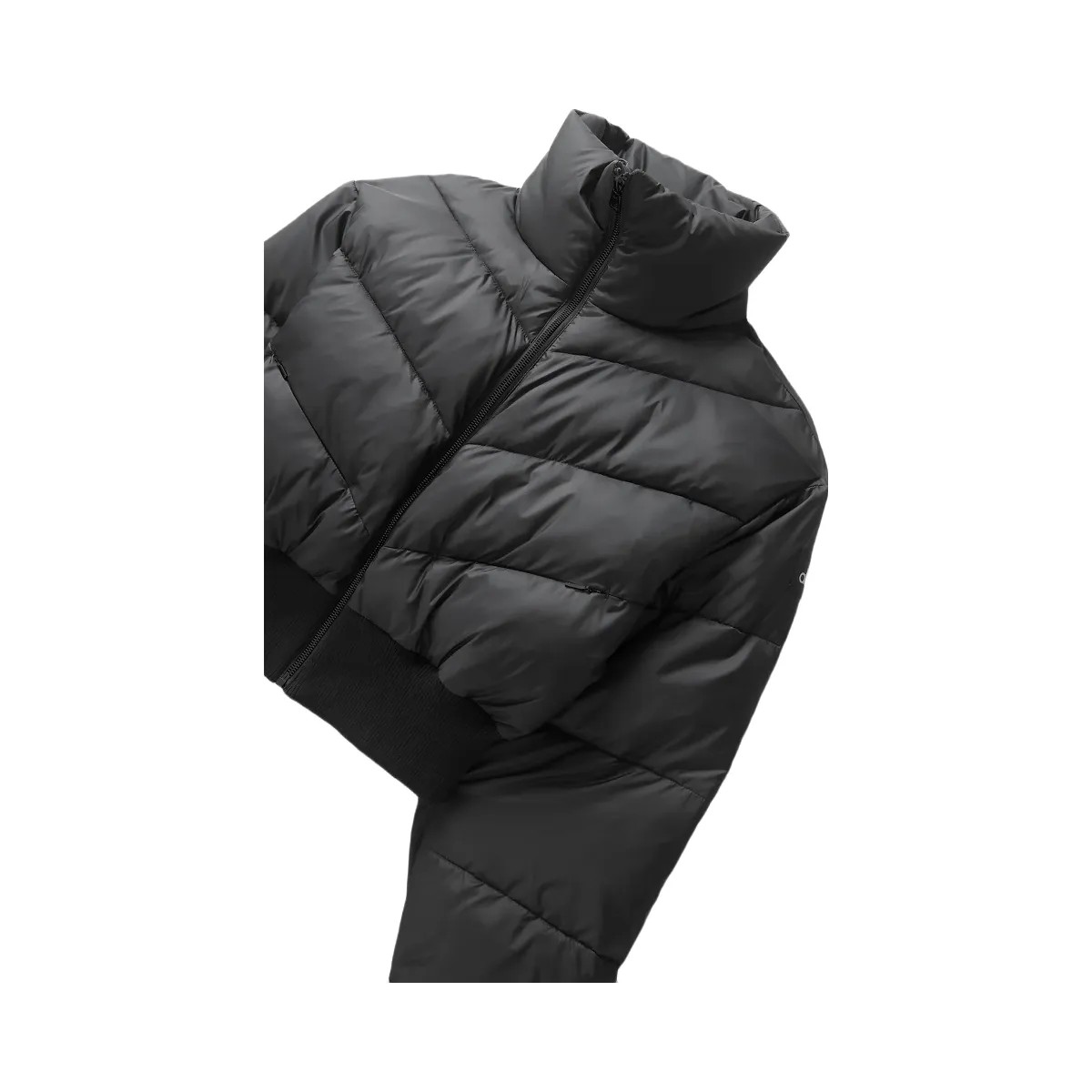 Alo Women's Cropped Atmosphere Puffer - Black - HypeFly India View 6