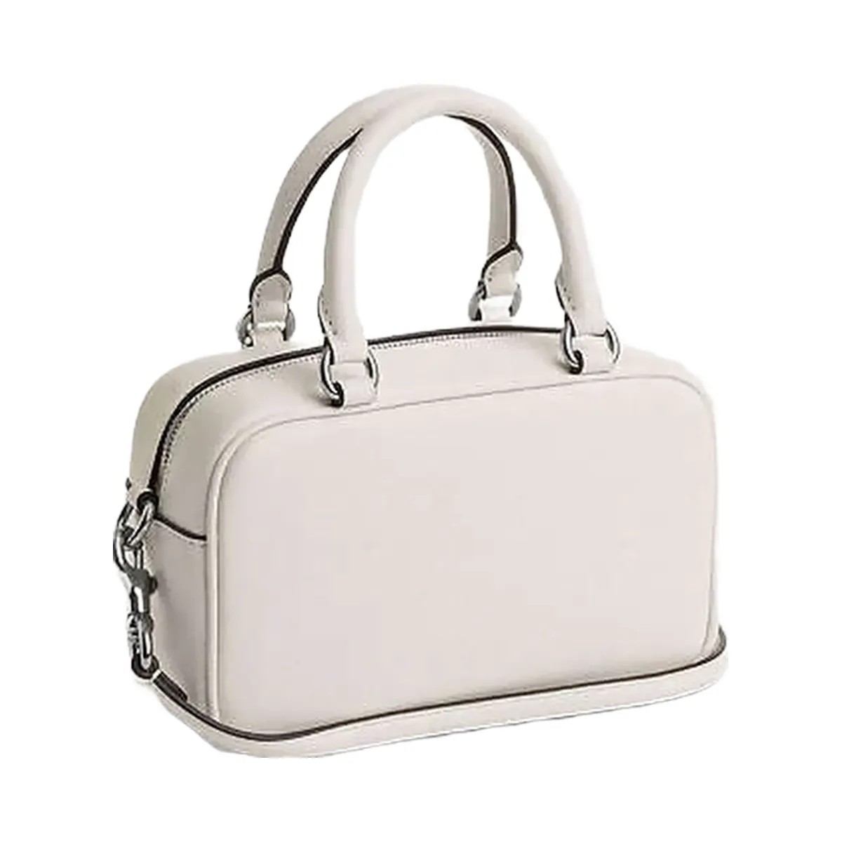 Coach Satchel Crossbody Smooth Leather-Silver-Chalk - HypeFly India View 4