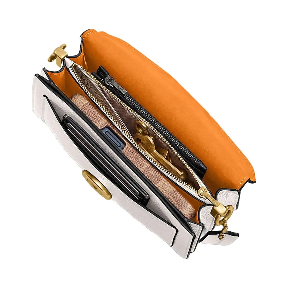 Coach Tabby Shoulder Bag 20 Polished Pebble Leather-Brass-Chalk - HypeFly India View 3