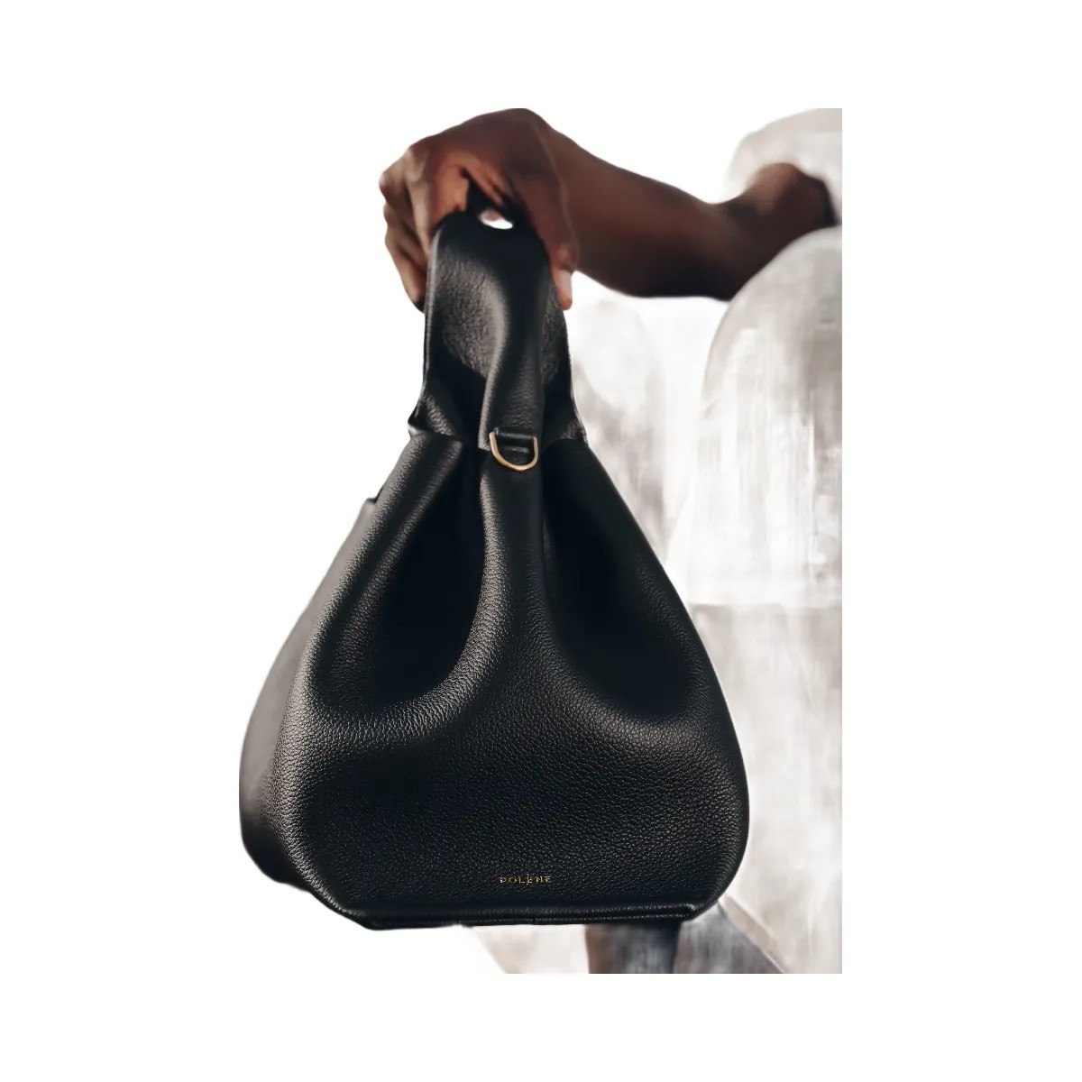 Polene Numero Neuf Textured Black - HypeFly India View 6