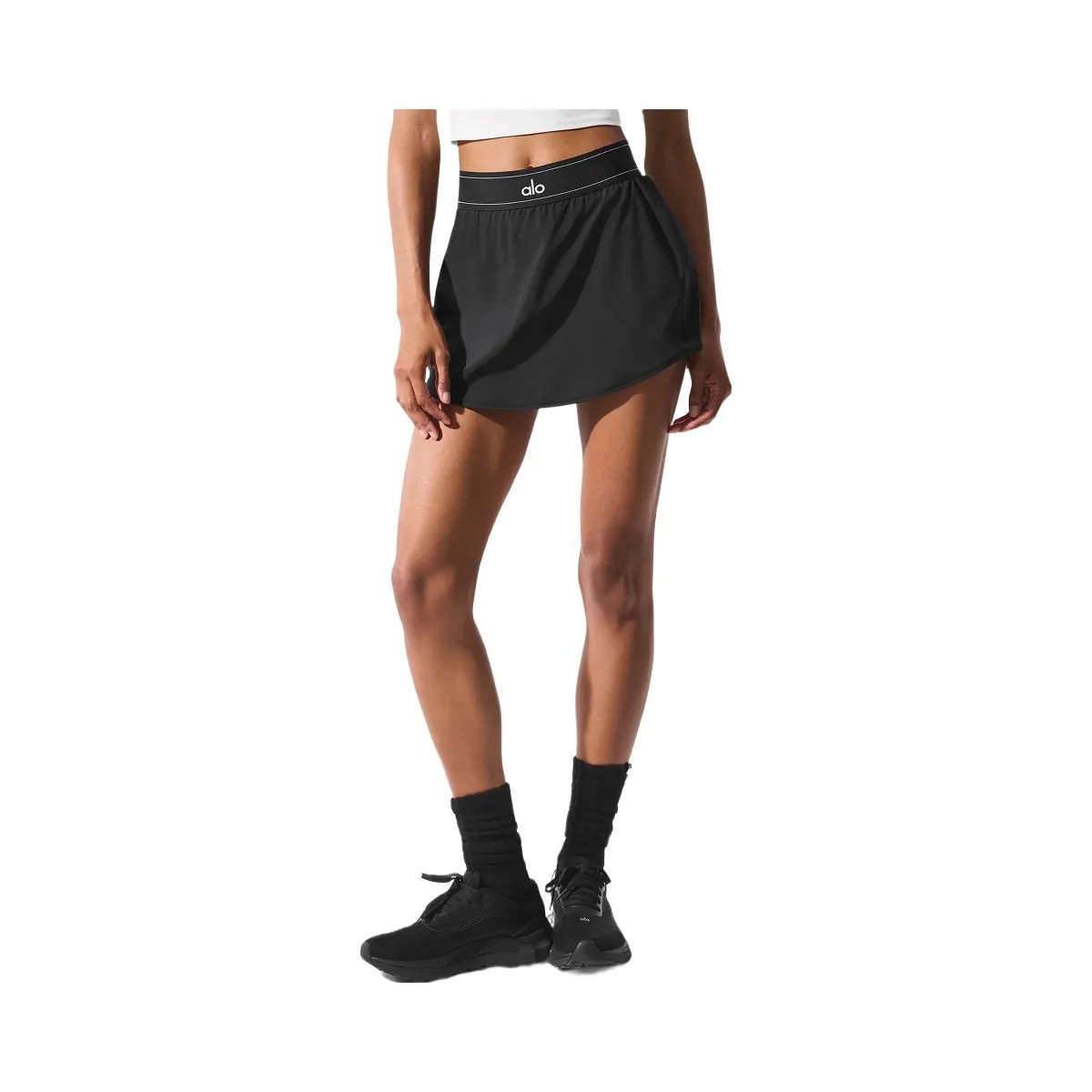 Alo Women's Match Point Tennis Skirt - Black - HypeFly India View 1