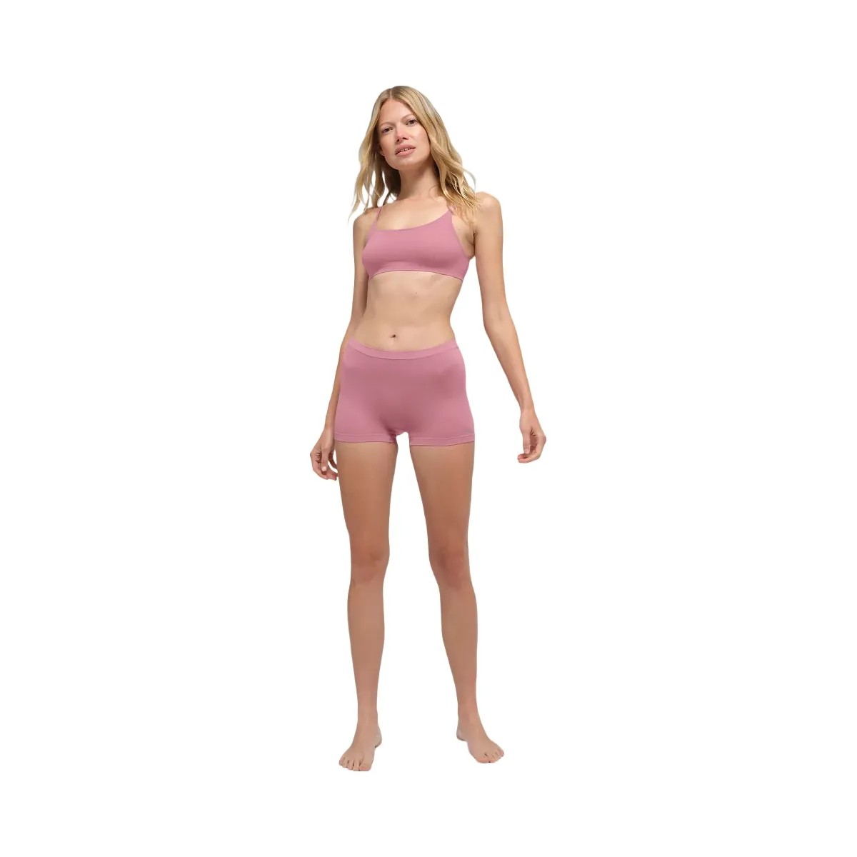 Alo Women's Sheer Glow Boyshort - Pink Wild Rose - HypeFly India View 5