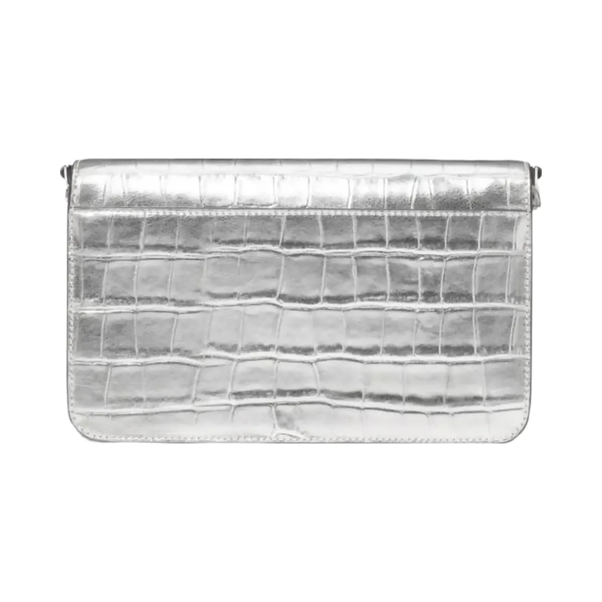 Kate Spade Madison Croc Embossed Willow Mini Flap Crossbody Silver - HypeFly India View 4