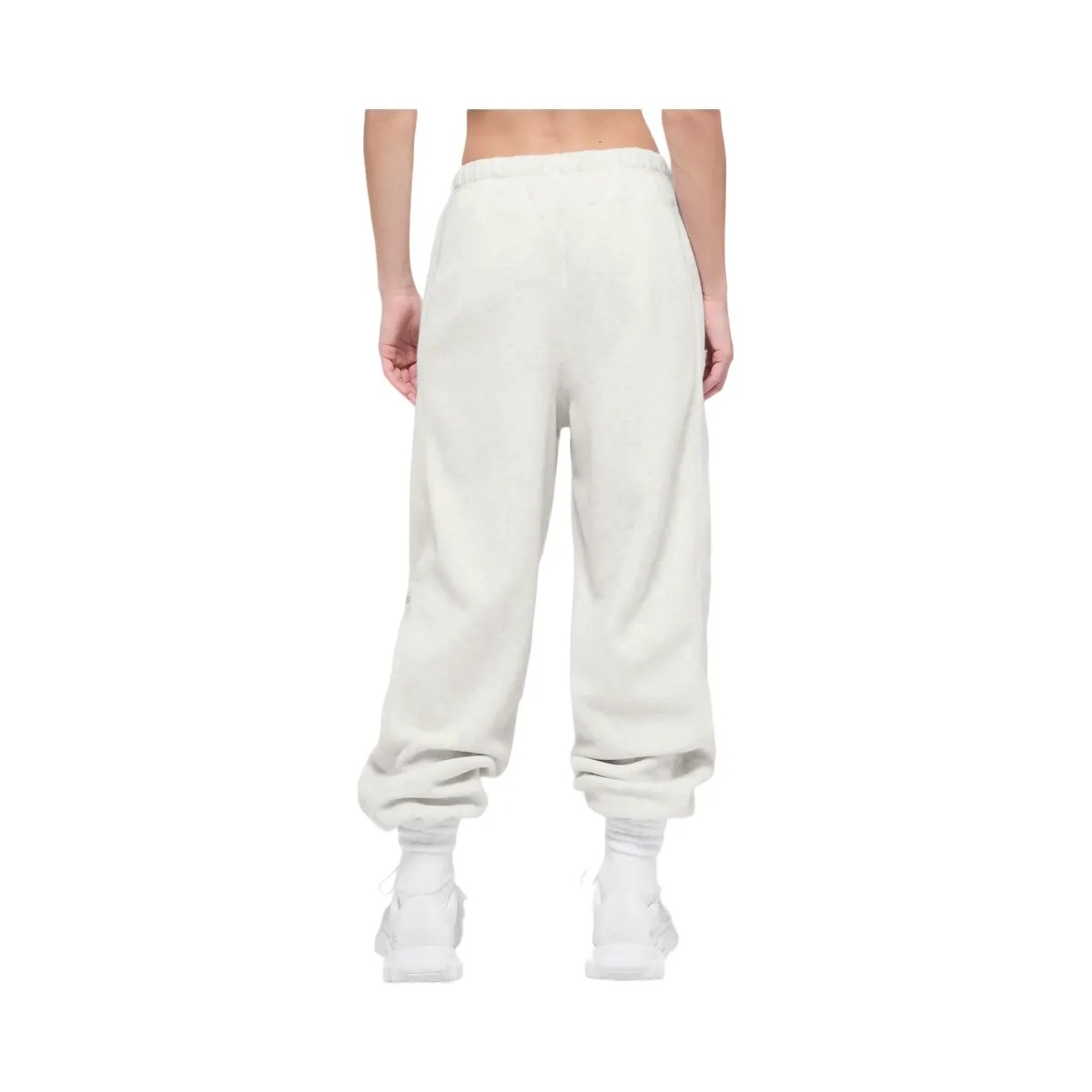 Alo Women's Polar Fleece High-Waist Retreat Jogger - White Heather Grey - HypeFly India View 3