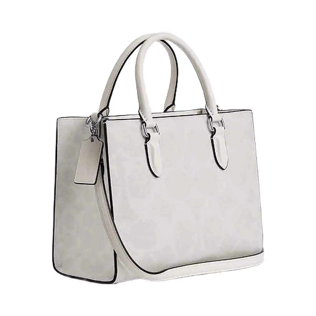Coach Maggie Small Tote Bag In Signature Canvas Sv-White-Chalk - HypeFly India View 4