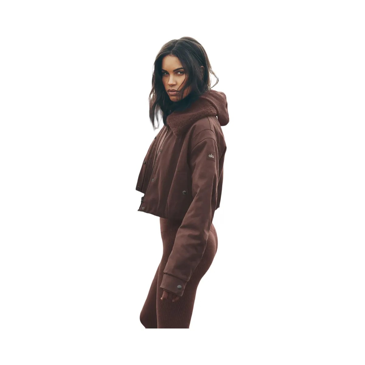 Alo Women's Navigator Jacket - Brownstone - HypeFly India View 6