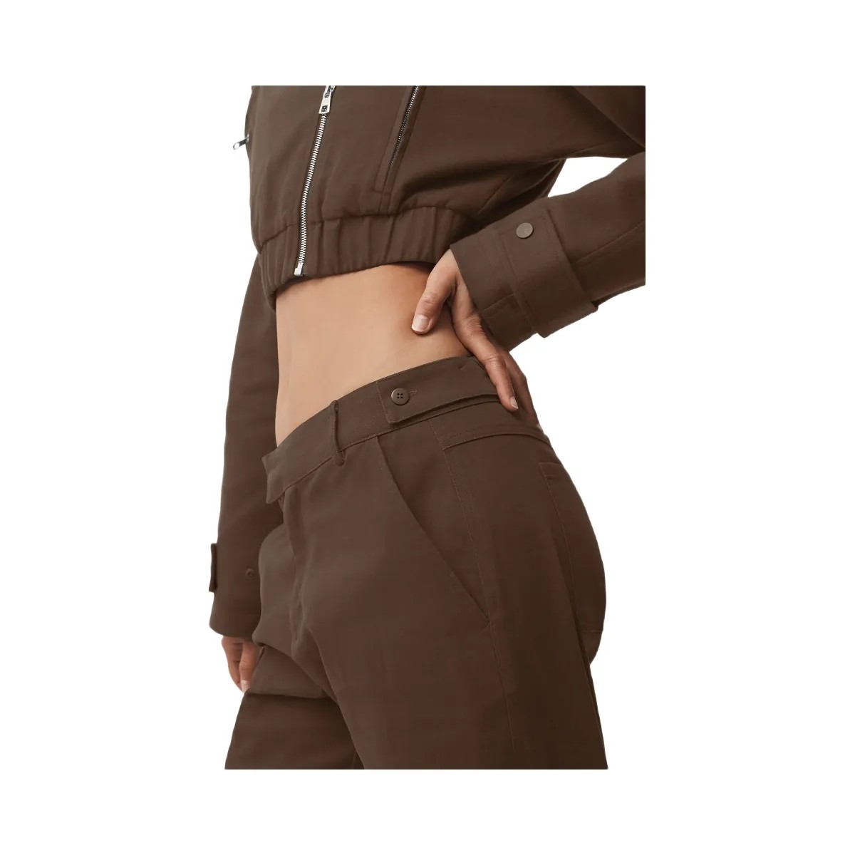 Alo Women's High Road Straight Leg Pant - Espresso - HypeFly India View 4