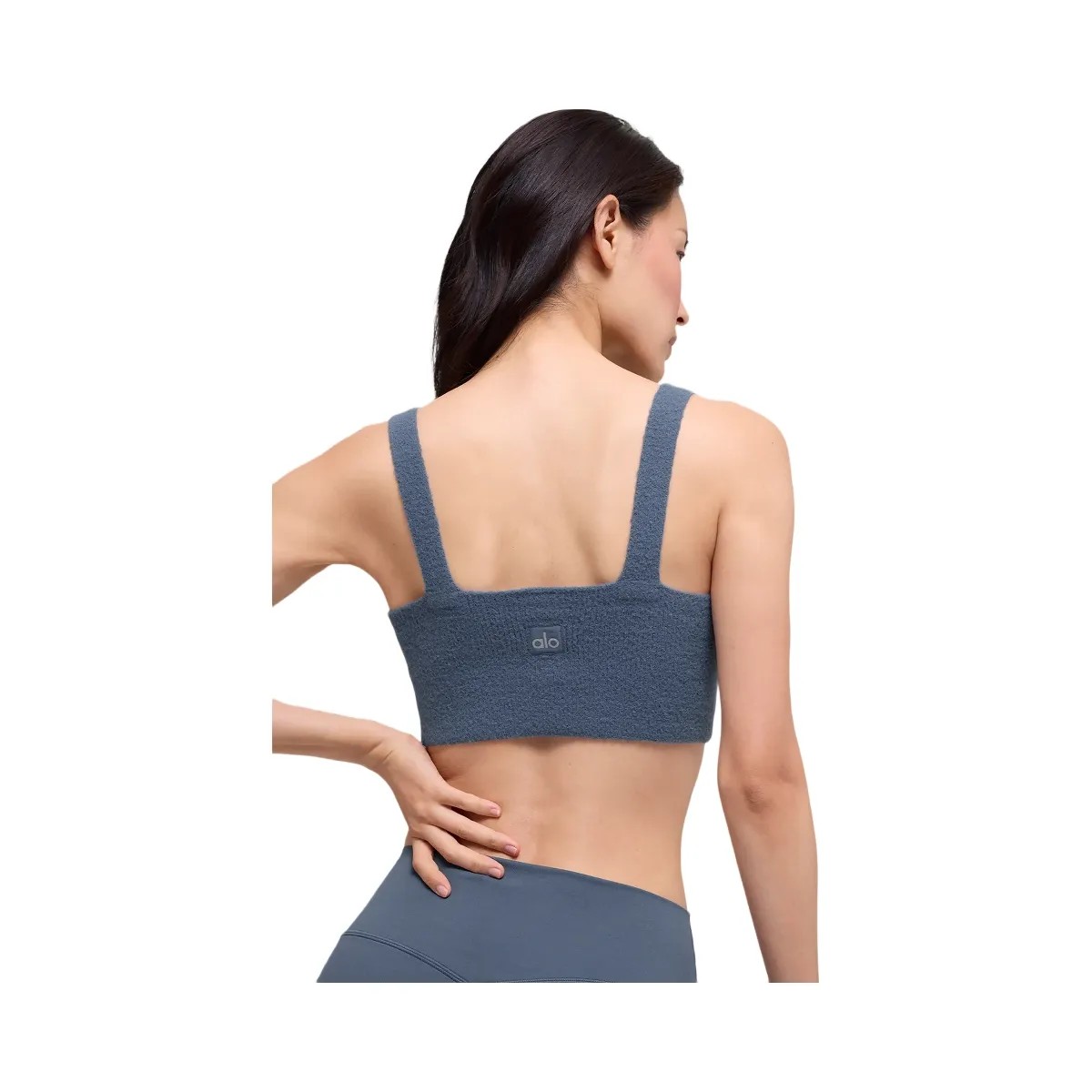 Alo Women's Snuggle Up Sweater Bra - Bluestone - HypeFly India View 2