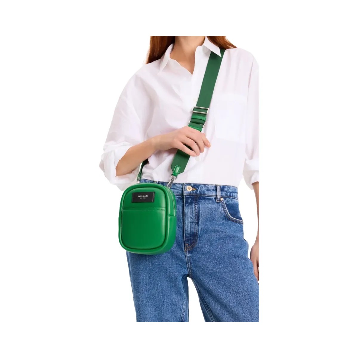 Kate Spade Label Small Convertible Crossbody Watercress - HypeFly India View 2