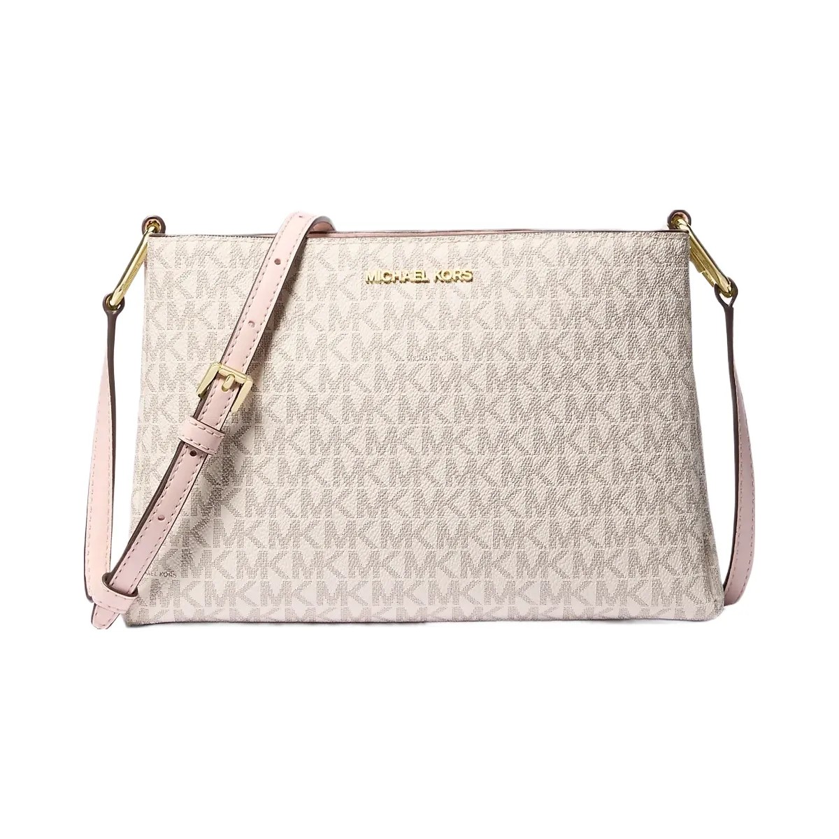 Michael Kors Trisha Medium Logo Crossbody Bag Pwd Blsh Mlt - HypeFly India View 1