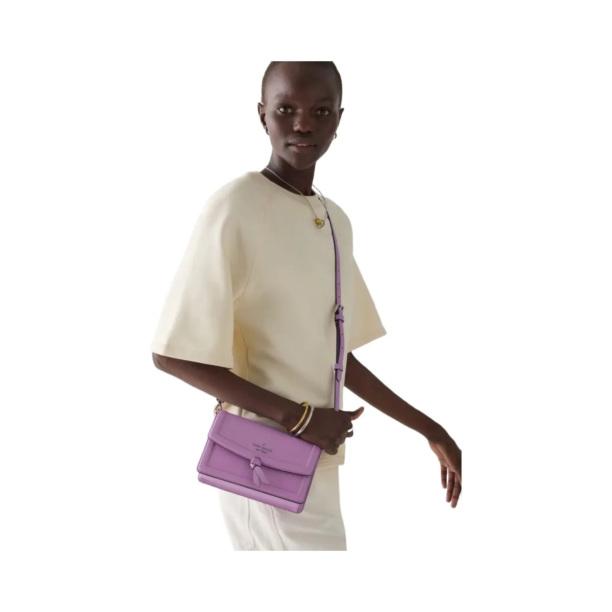 Kate Spade Knott Mini Flap Crossbody Wisteria - HypeFly India View 4
