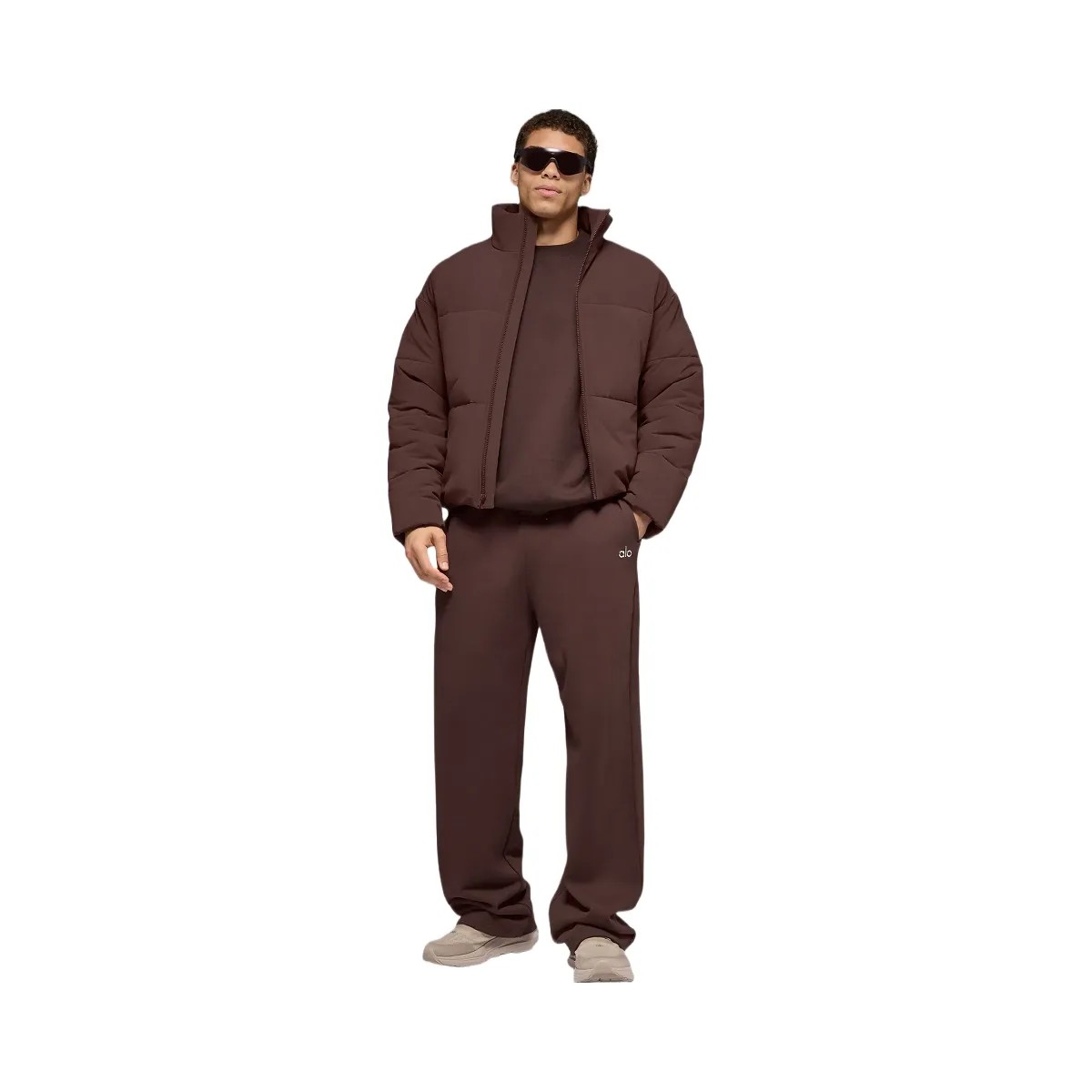 Alo Men's Stretch Woven Street Puffer - Brownstone - HypeFly India View 1