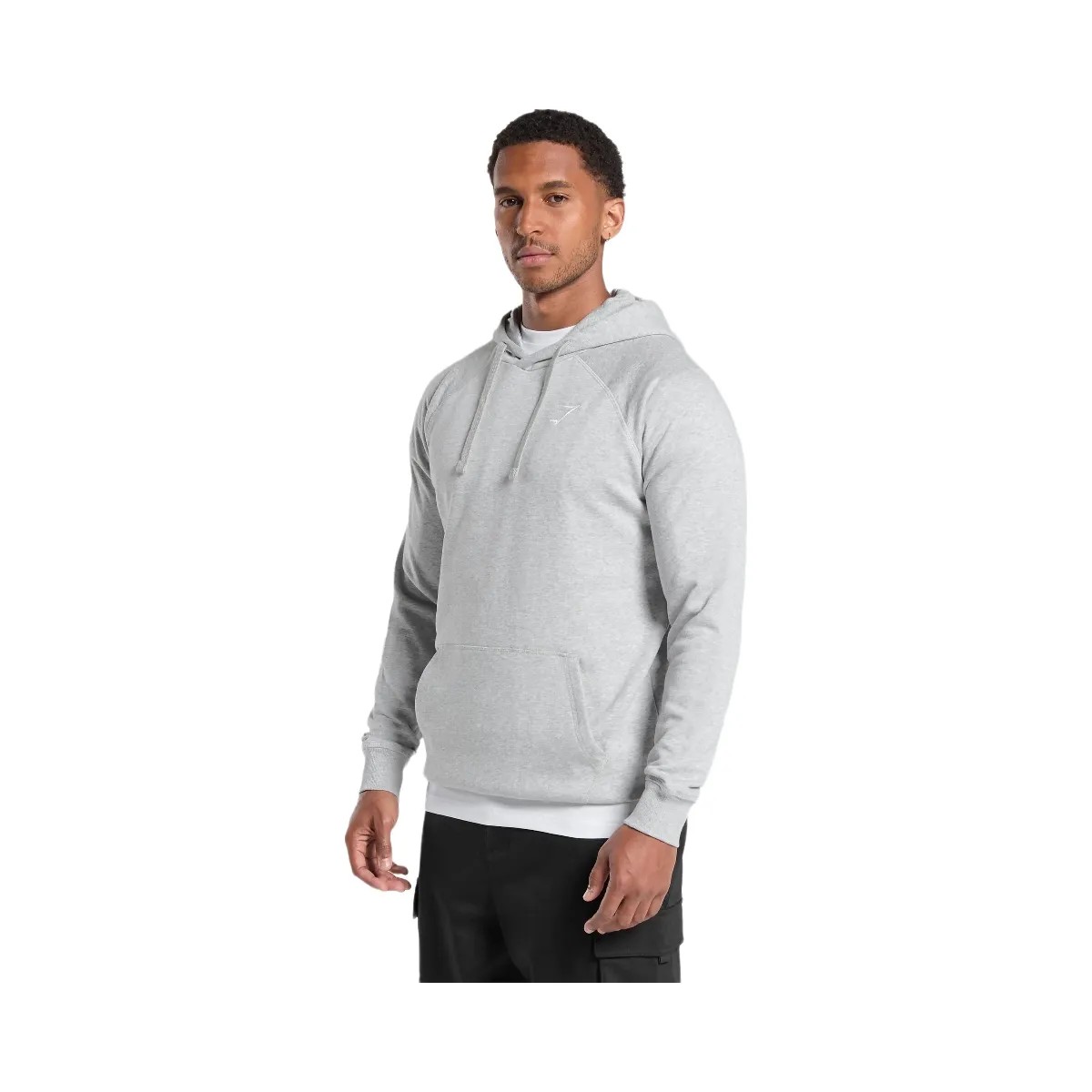 Gymshark Crest Hoodie - Light Grey Marl - HypeFly India View 3