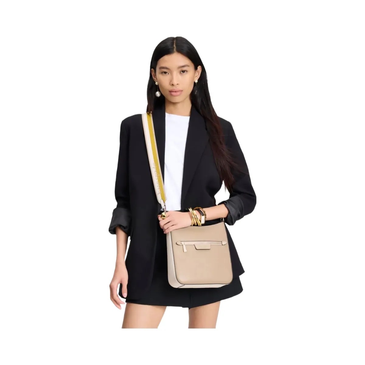 Kate Spade HUDSON messenger crossbody bag  Timeless Taupe Multi - HypeFly India View 2