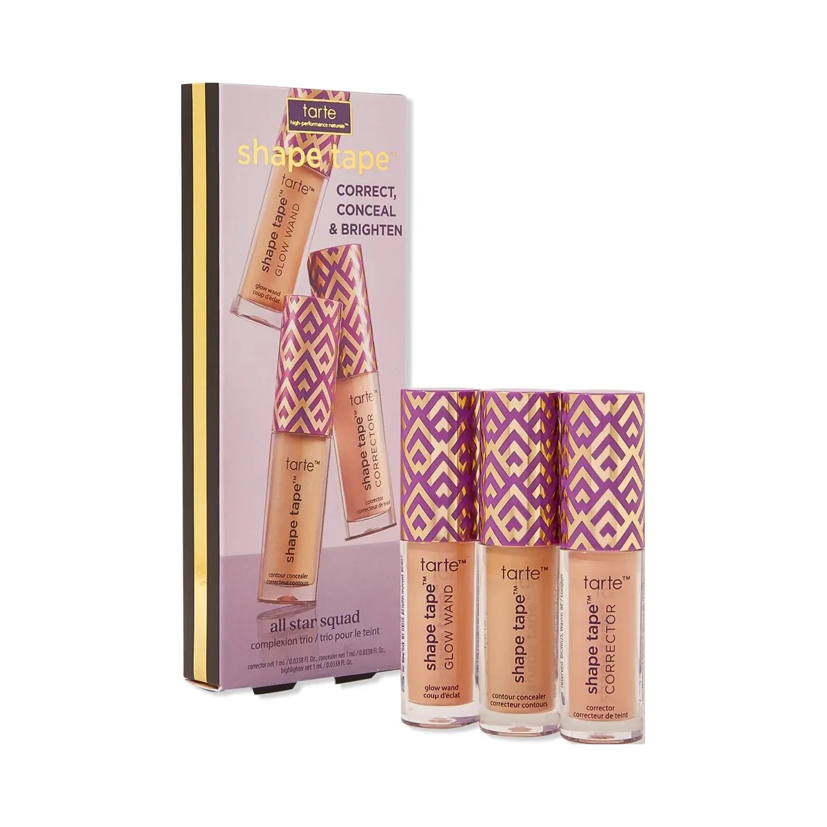 Tarte Shape Tape All Star Squad Complexion Trio '35Nmedium / aglow / peach' - HypeFly India View 1