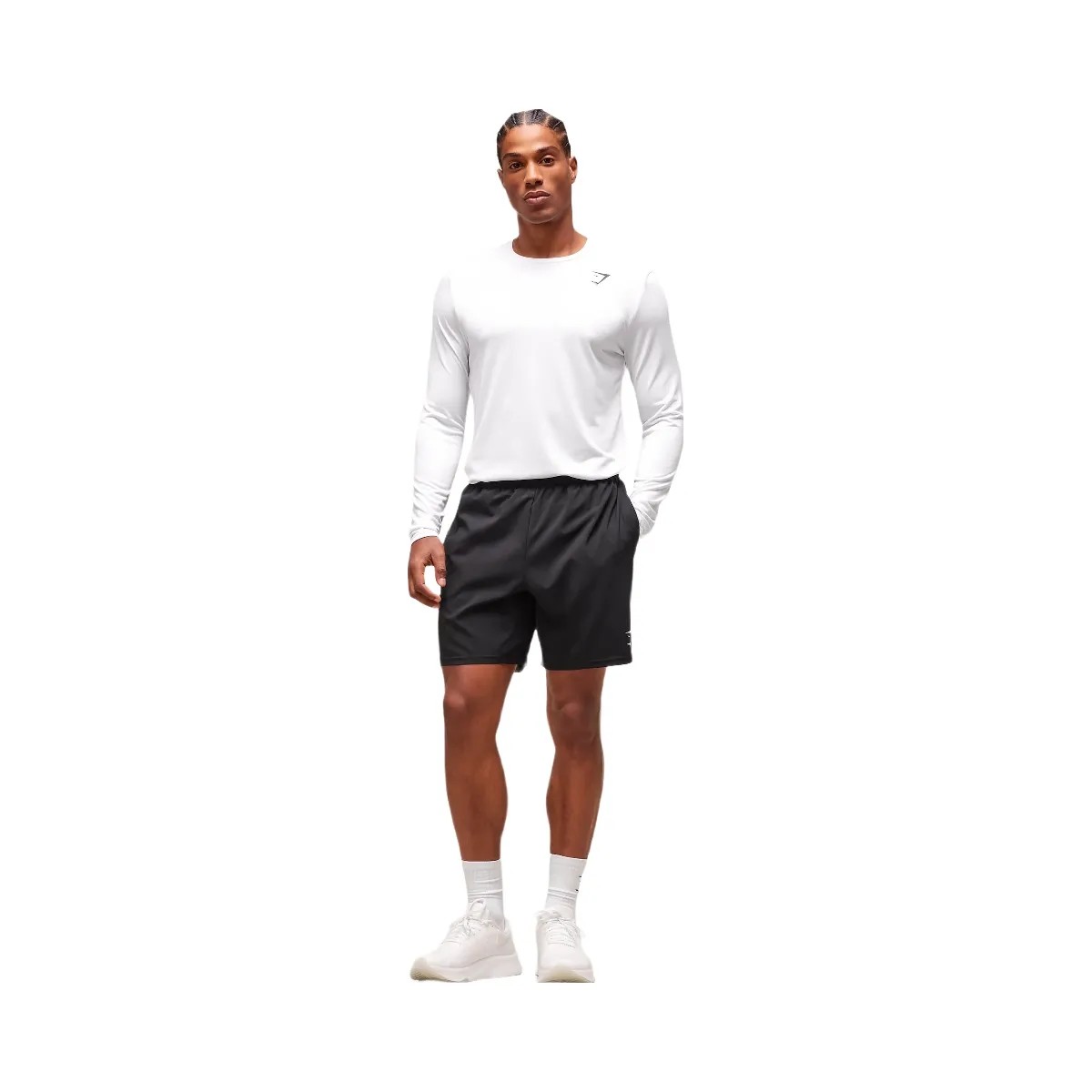 Gymshark Arrival Long Sleeve T-Shirt - White - HypeFly India View 5