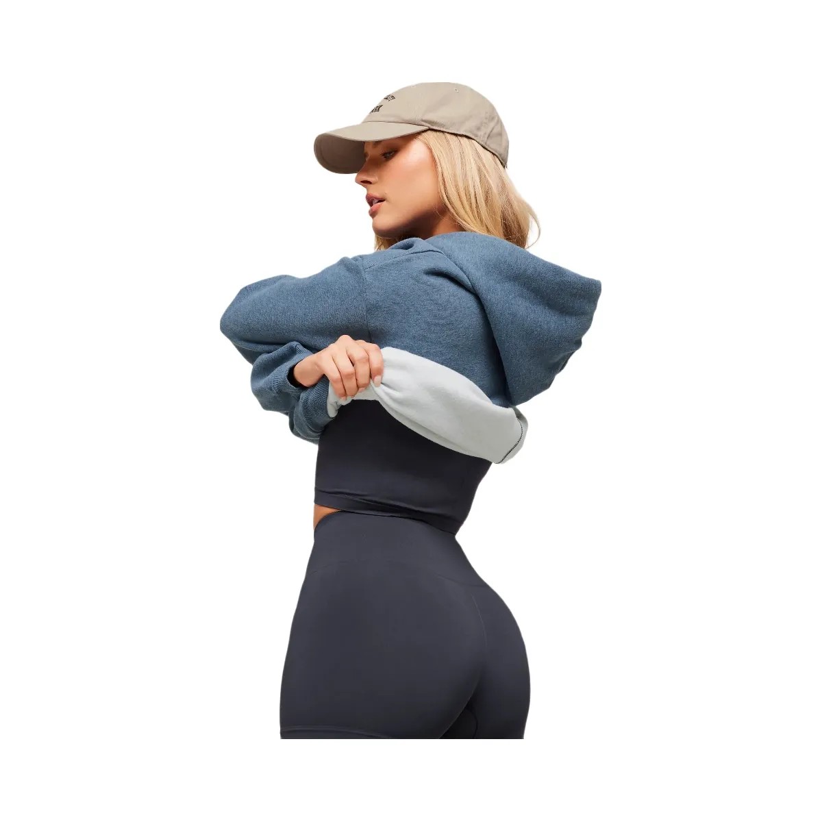 Gymshark Cosy Luxe Hoodie - Compound Blue Marl - HypeFly India View 5