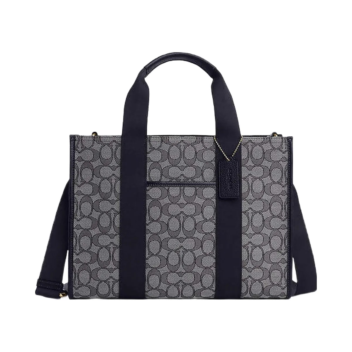 Coach Smith Tote Bag In Signature Jacquard Signature Jacquard-Gold-Navy-Midnight Navy - HypeFly India View 1