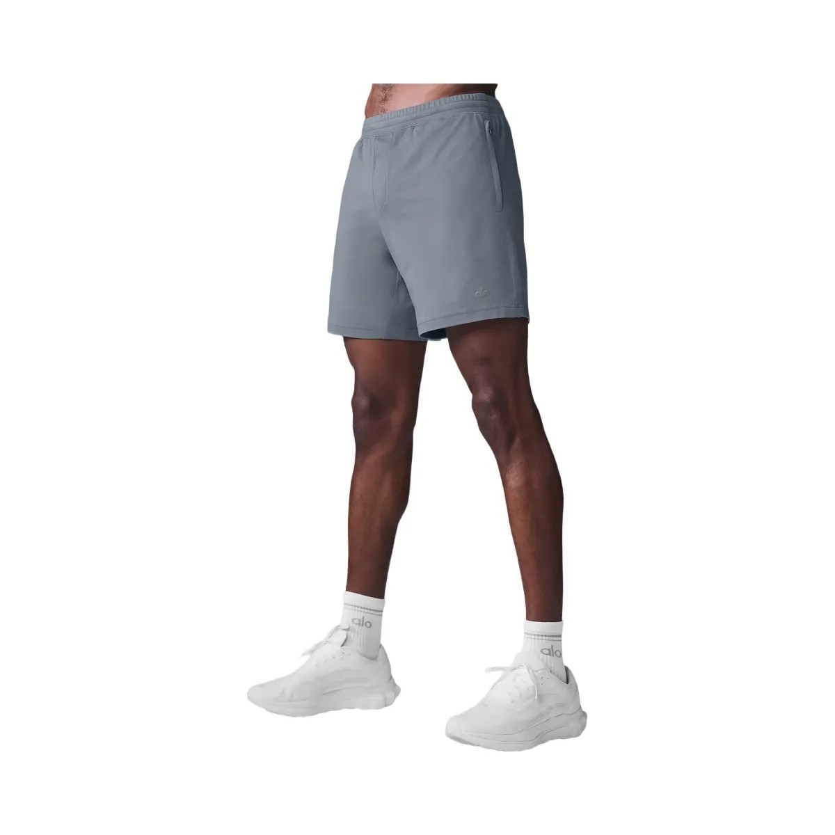 Alo Men's 7" Conquer React Performance Short - Steel Grey - HypeFly India View 2