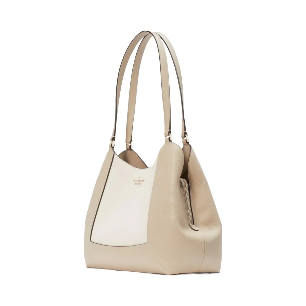 Kate Spade Lena Colorblock Large Triple Compartment Shoulder Bag Light Sand Multi - HypeFly India View 3