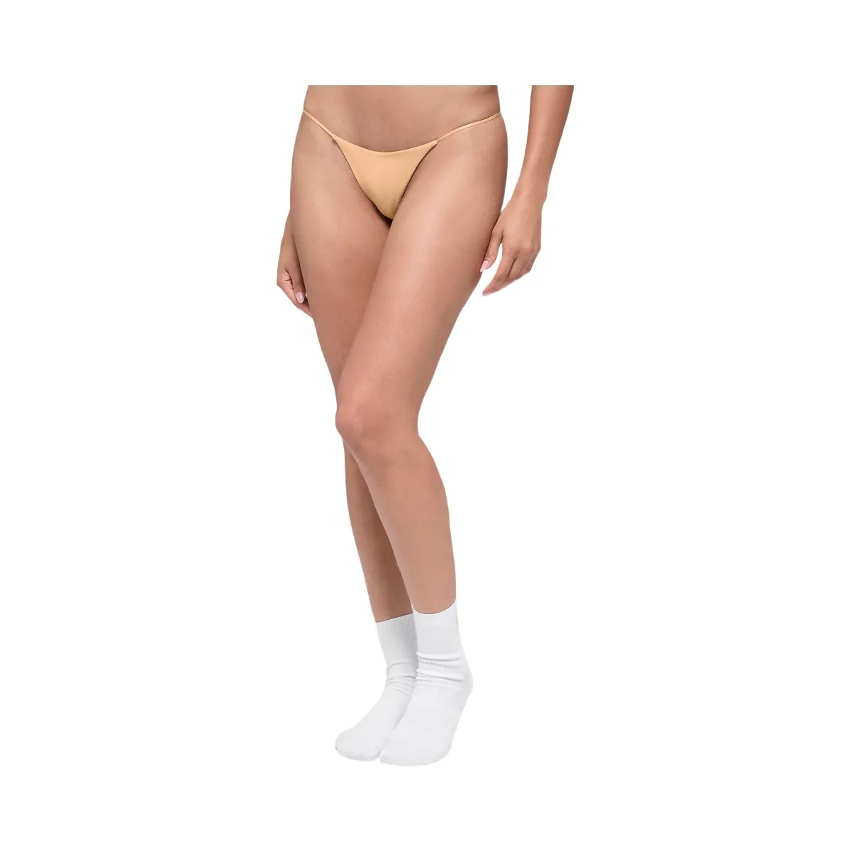 Alo Women's Airmesh Venus Thong - Champagne - HypeFly India View 3
