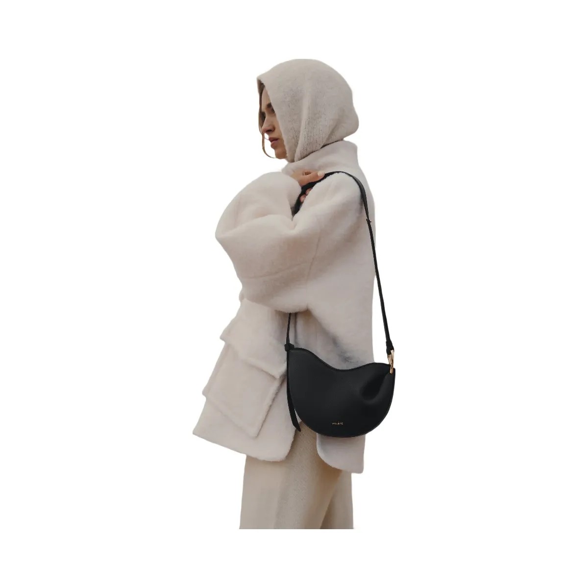 Polene Tonca Textured Black - HypeFly India View 3