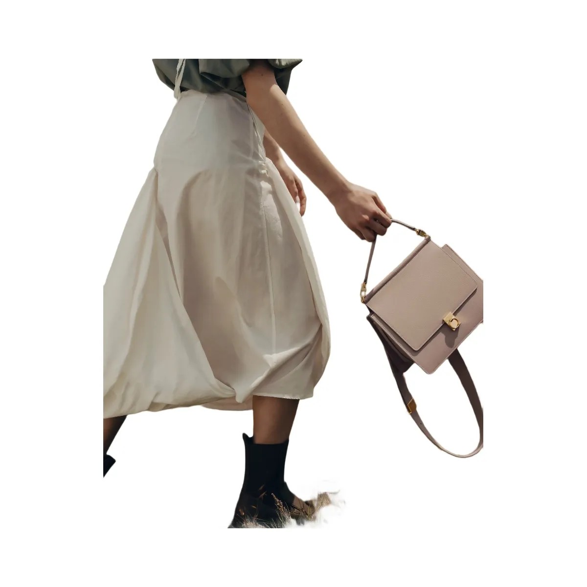 Polene Numero Sept Textured Taupe - HypeFly India View 3