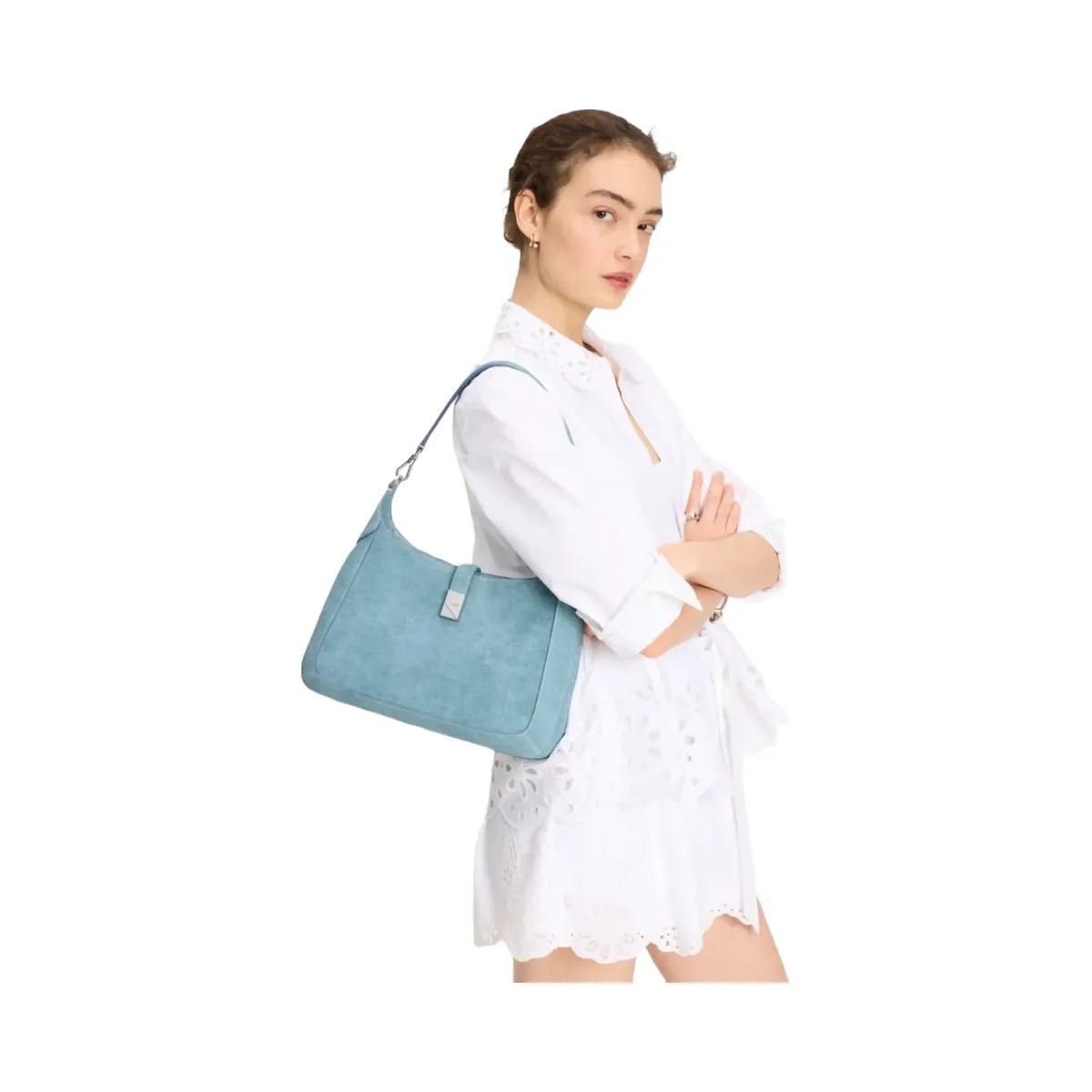 Kate Spade Deco Denim Hobo Bag Blue Multi - HypeFly India View 3