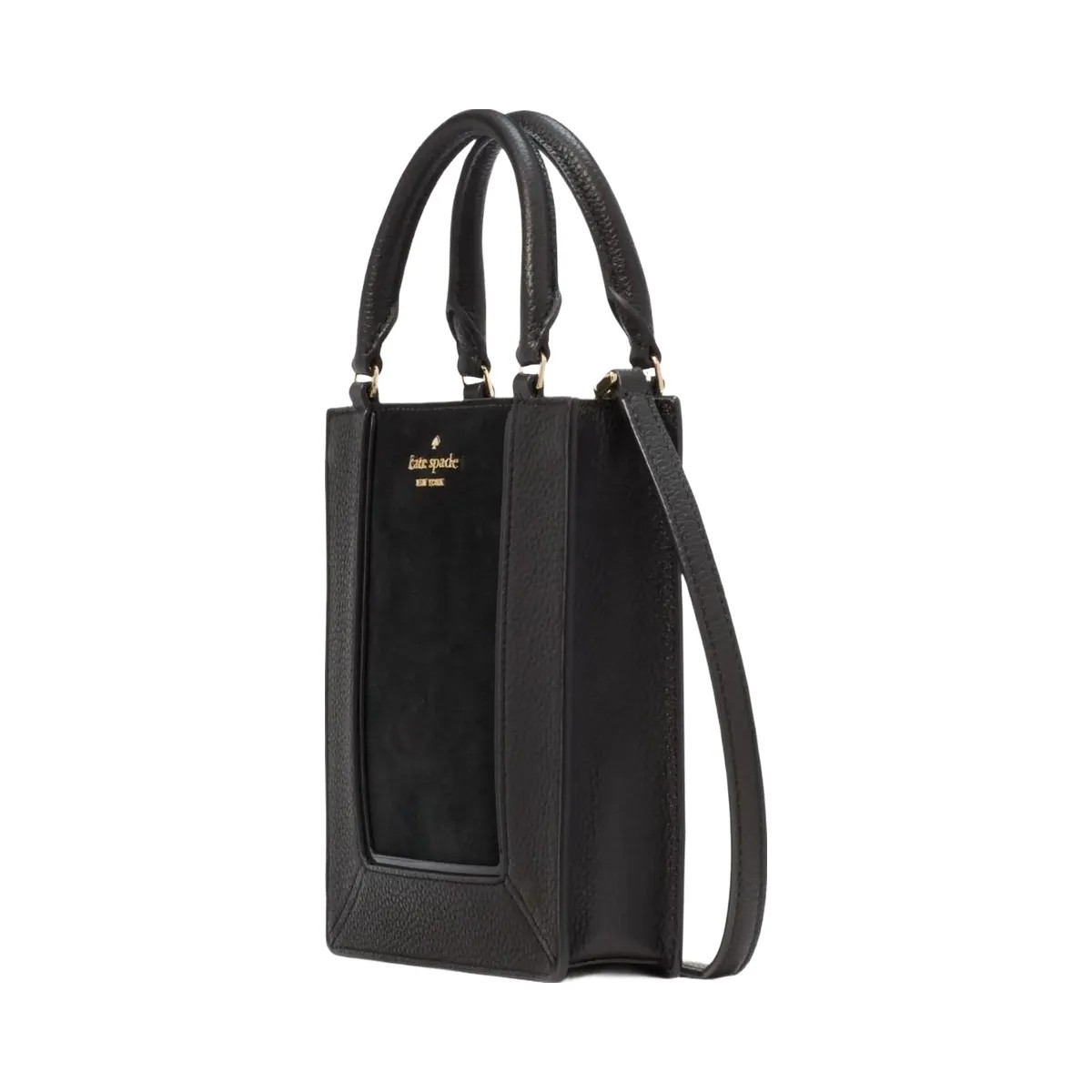 Kate Spade Lena Suede Mini Tote Black Multi - HypeFly India View 3