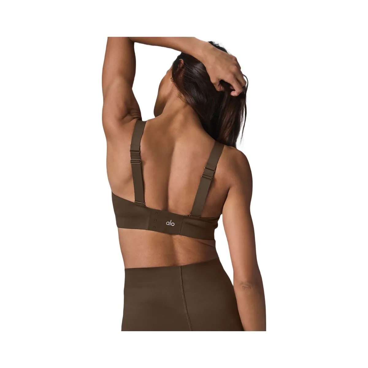 Alo Women's Airlift Strength Bra - Espresso - HypeFly India View 2