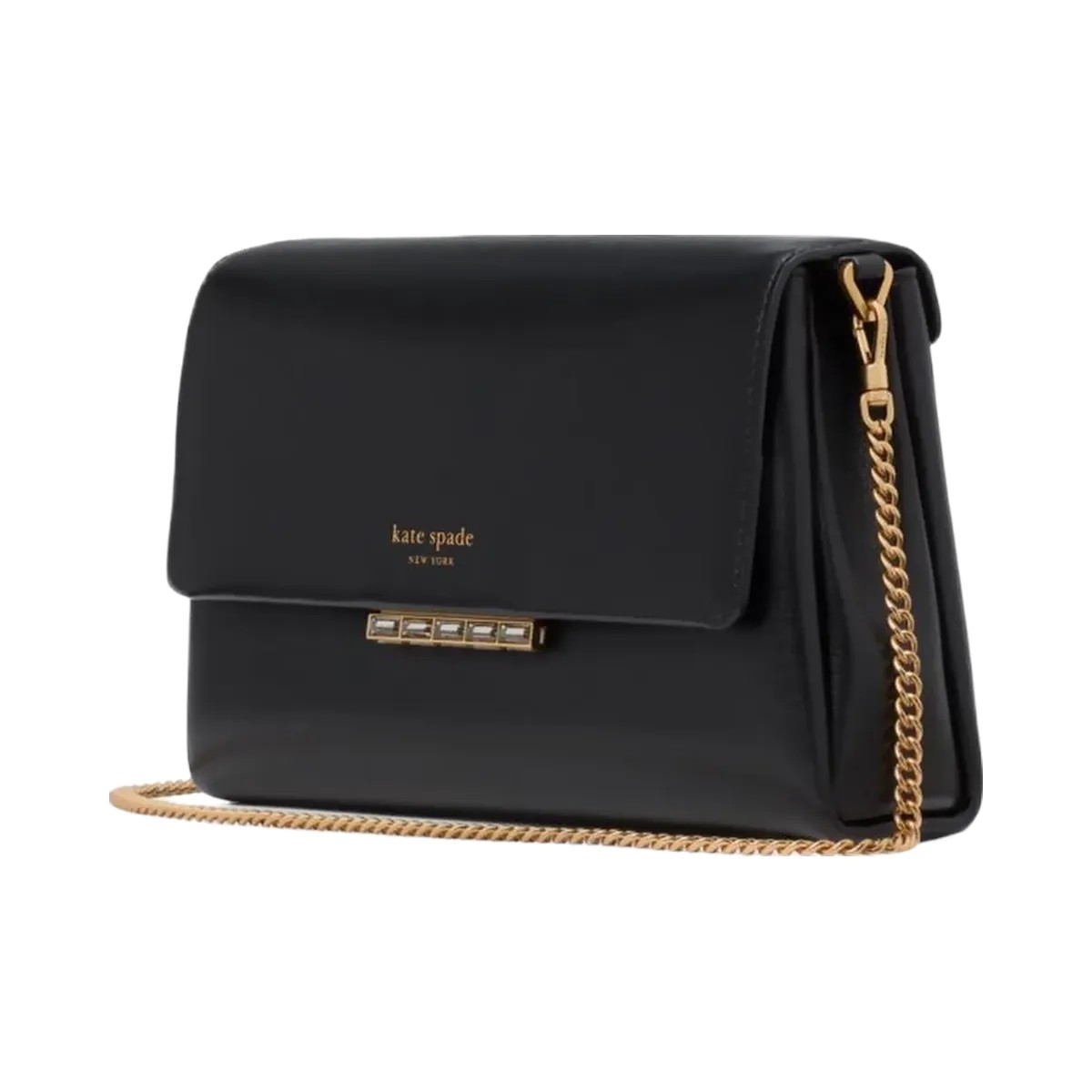 Kate Spade Grace Embellished Lock Clutch Black - HypeFly India View 1