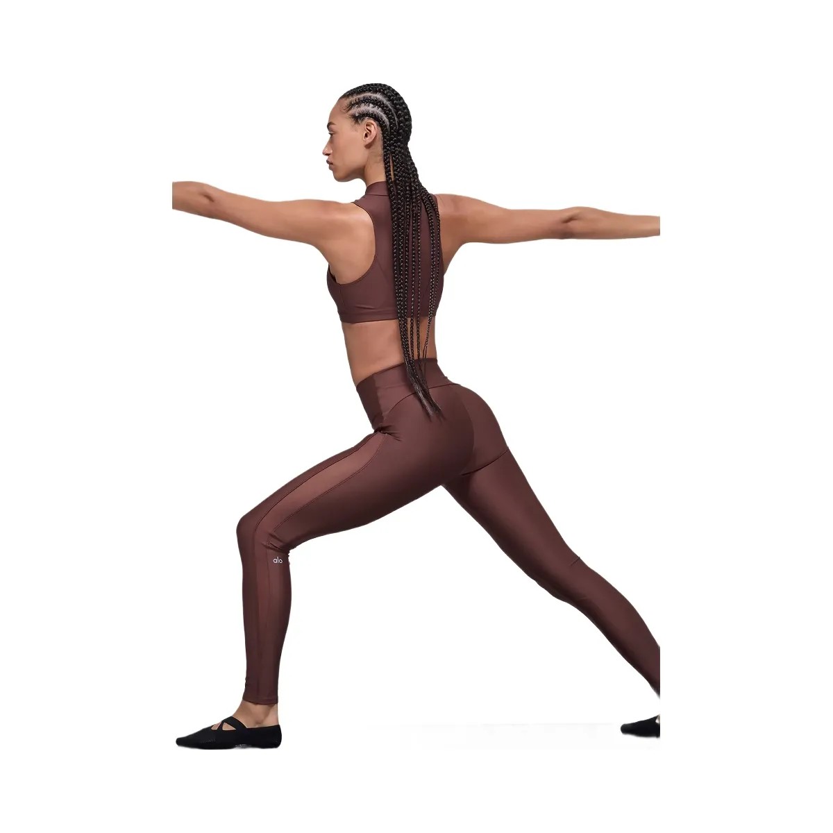 Alo Women's Airlift High-Waist Mesh Infatuation Legging - Brownstone - HypeFly India View 5