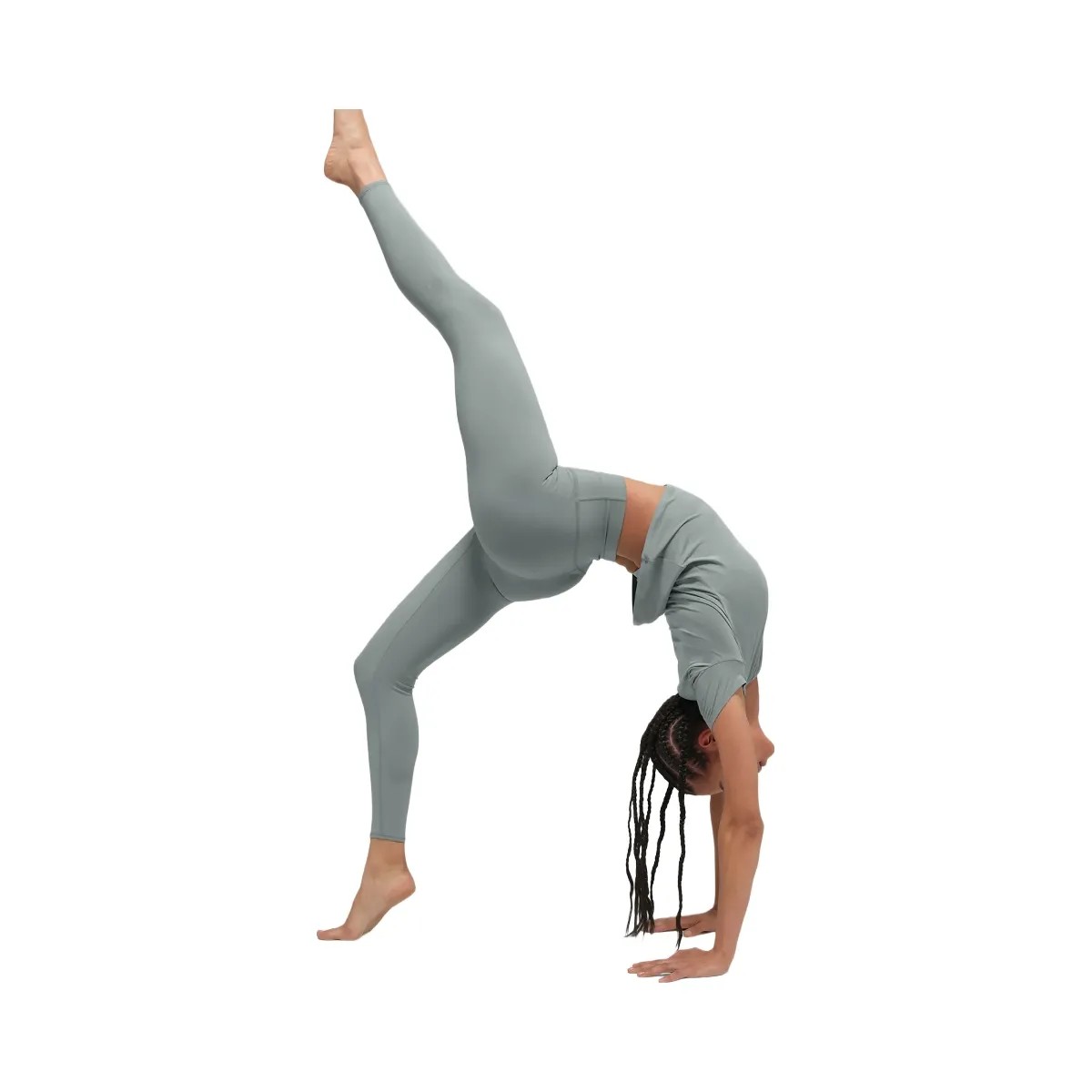 Alo Women's 7/8 High-Waist Airbrush Legging - Lunar Grey - HypeFly India View 5