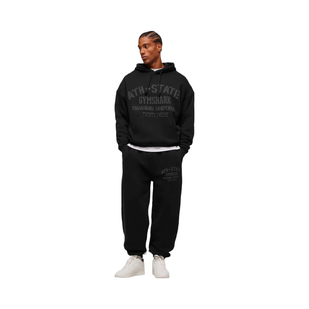 Gymshark Collegiate Hoodie - Black - HypeFly India View 4