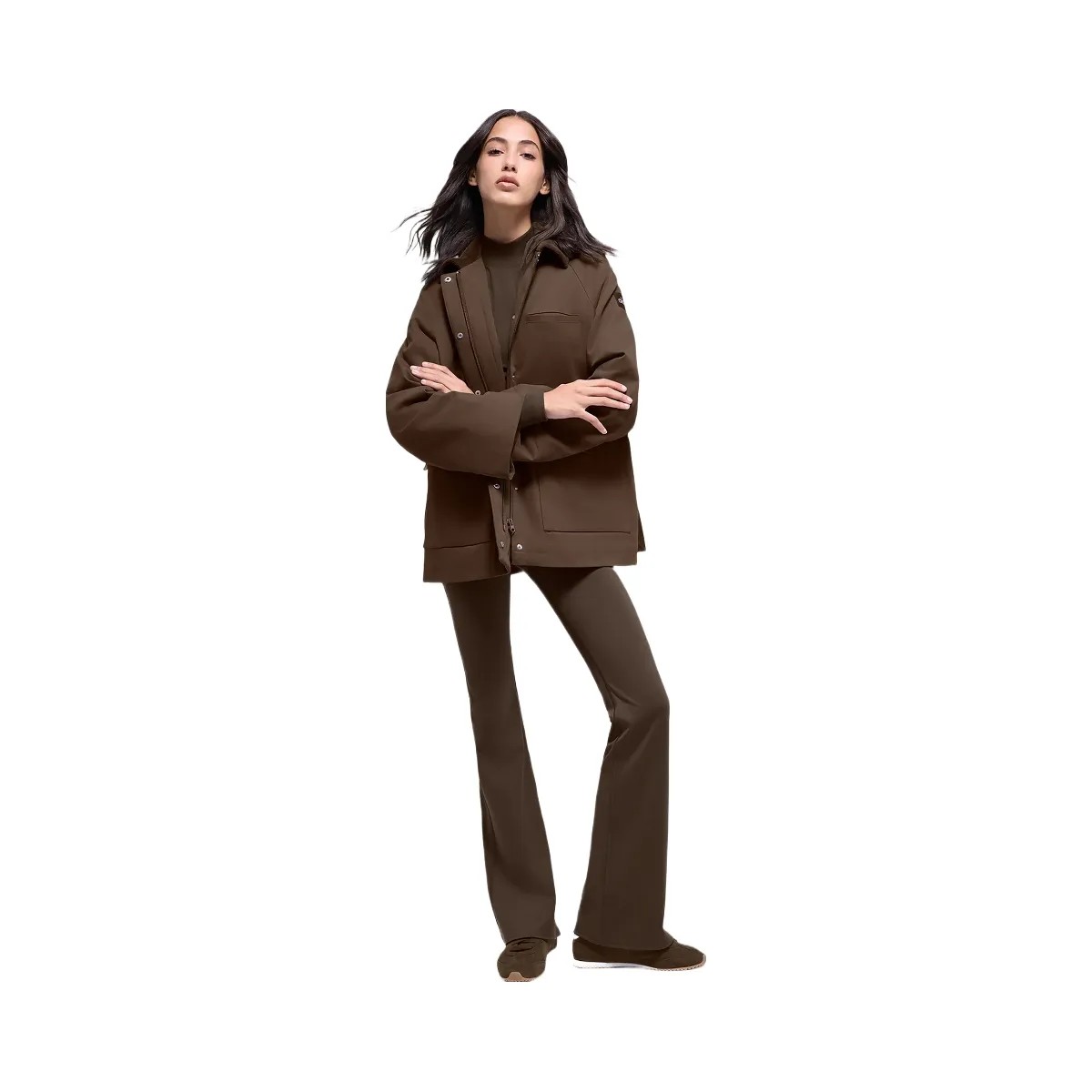 Alo Women's Twill Barn Jacket - Espresso - HypeFly India View 5