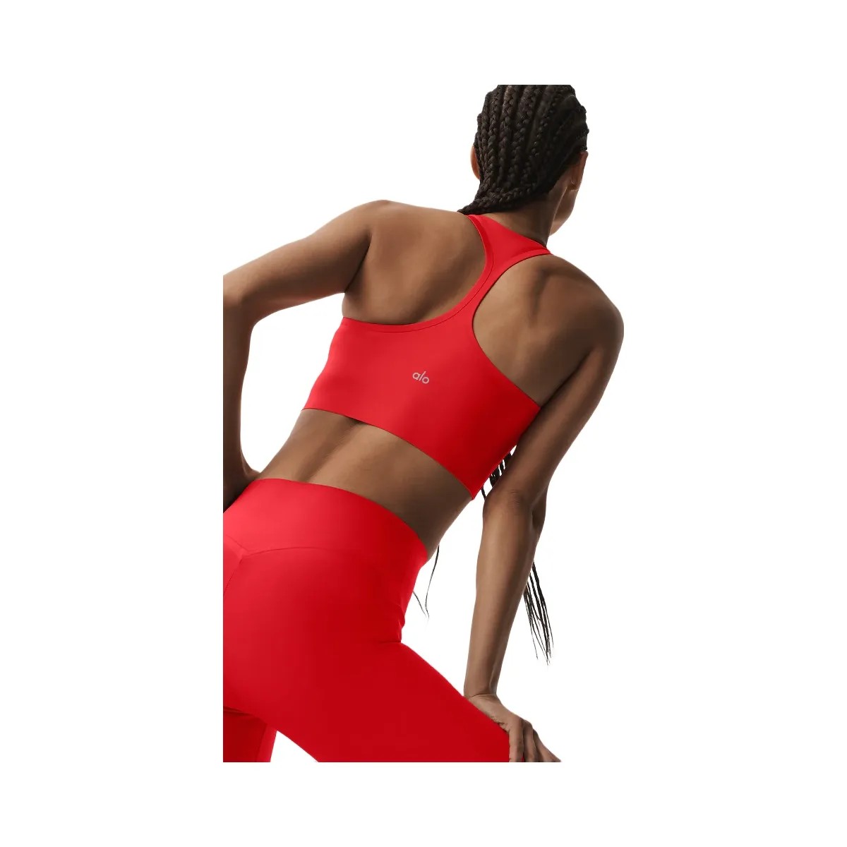 Alo Women's Airlift Super Sleek Bra Tank - Bright Red - HypeFly India View 2