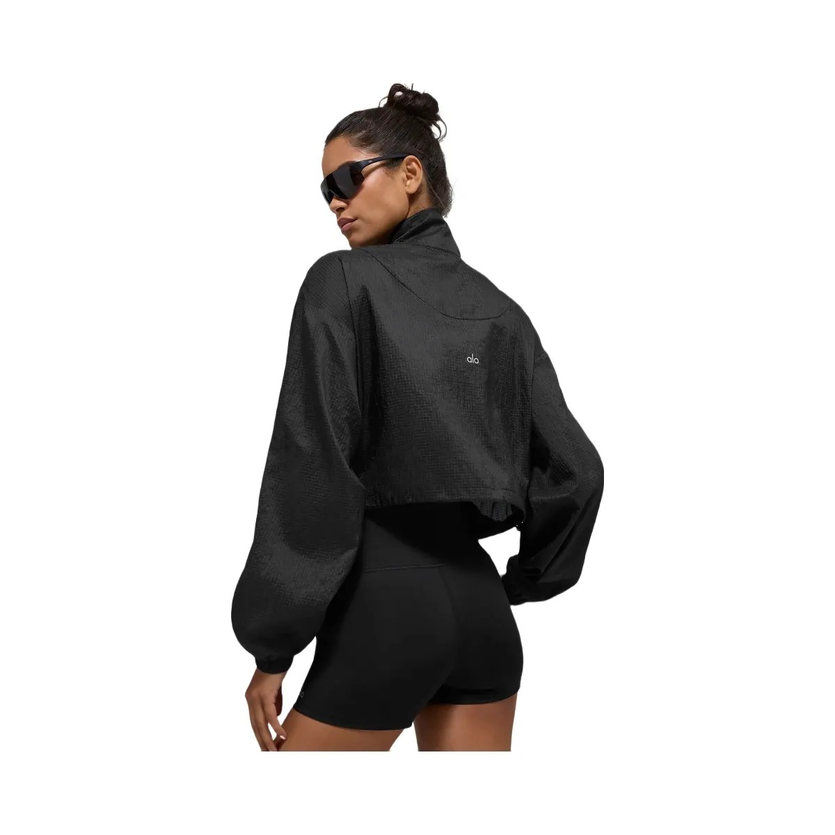 Alo Women's Game Time Full Zip Jacket - Black - HypeFly India View 3