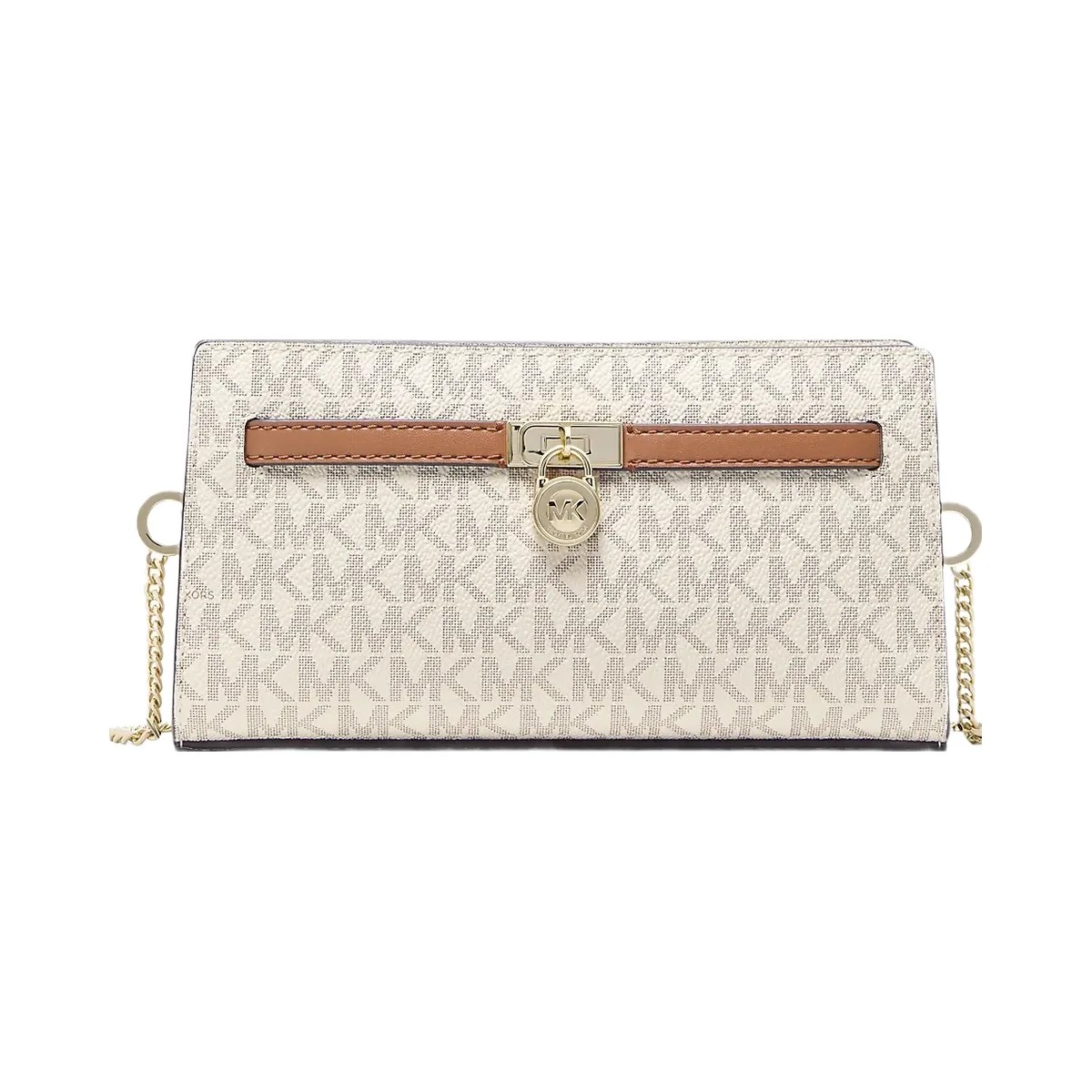 Michael Kors Hamilton Moderne Extra-Small Signature Logo Convertible Crossbody Bag Vanilla-Acorn - HypeFly India View 1
