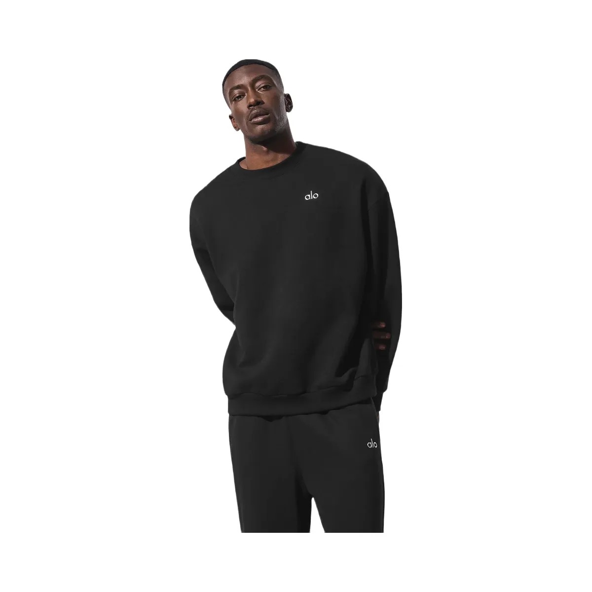 Alo Accolade Crew Neck Pullover - Black - HypeFly India View 4
