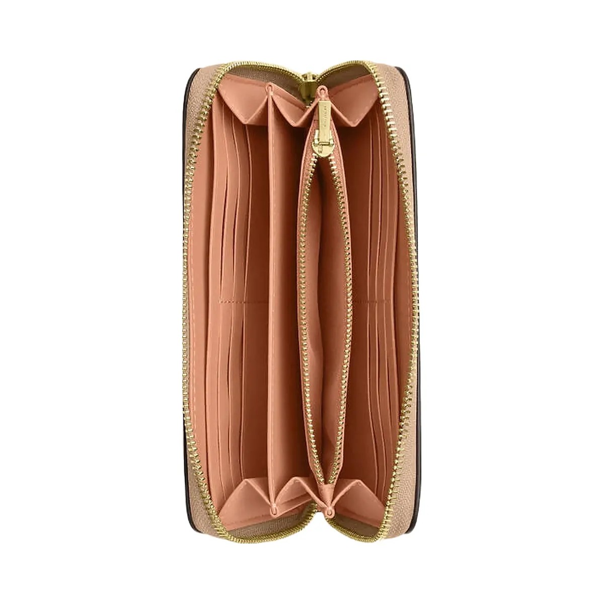 Coach Long Zip Around Wallet Pebbled Leather-Im-Cream-Peach - HypeFly India View 2
