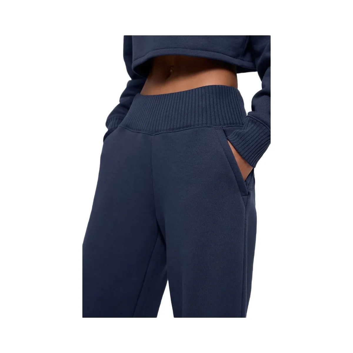 Alo Women's Serenity Wide Leg Sweatpant - Navy - HypeFly India View 2